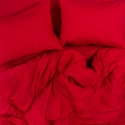 Комплект постельного белья Antoni Ранфорс Premium Бязь Красный Семейный 155х215х2