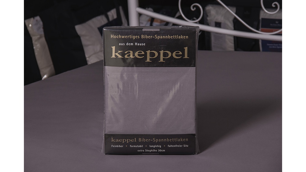 Простыня на резинке фланель Kaeppel серый