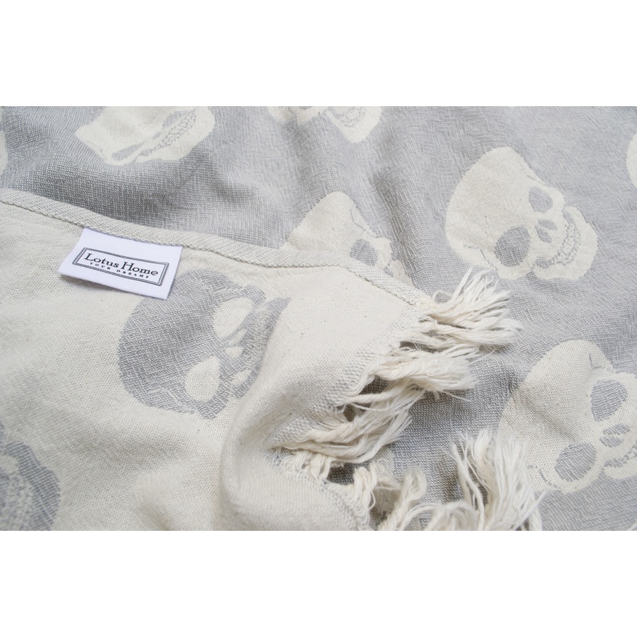 Полотенце пляжное Lotus Home Pestemal -Skull grey