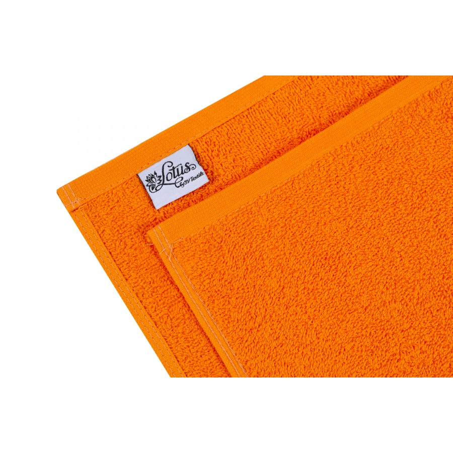 Полотенце Lotus Home Отель - Оранжевый (20/2) 500 г/м², Оранжевый, 50х90 см, Для лица
