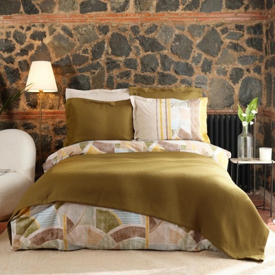 Набор постельное белье с покрывалом Karaca Home - Lena haki