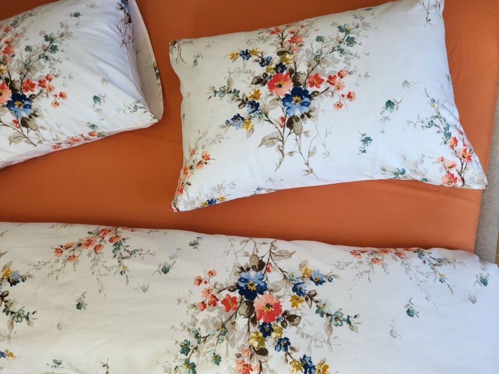 Постільна білизна фланель Комфорт текстиль Сильвія/оранж, Turkish flannel