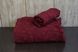 Набор чехлов для мебели жаккард Kayra Roza с юбкой бордовый 3