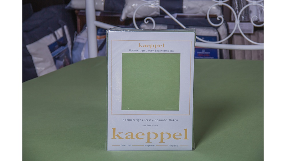 Простирадло на резинці джерси Kaeppel оливка