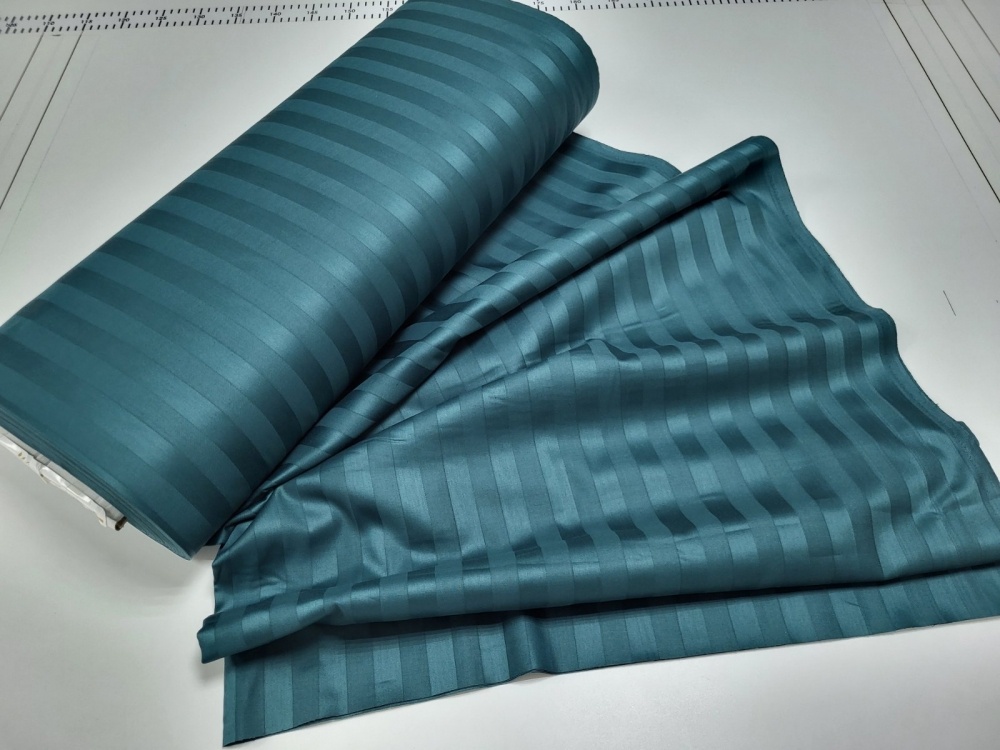 Постельное бельё сатин-страйп премиум Комфорт Текстиль Stripe PREMIUM, OCEANIC 2/2см