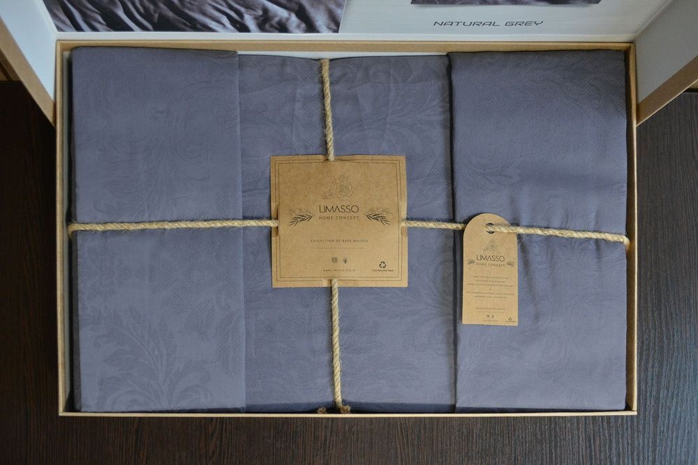 Постельное белье Limasso Jacquard Ranforse Hoten Grey