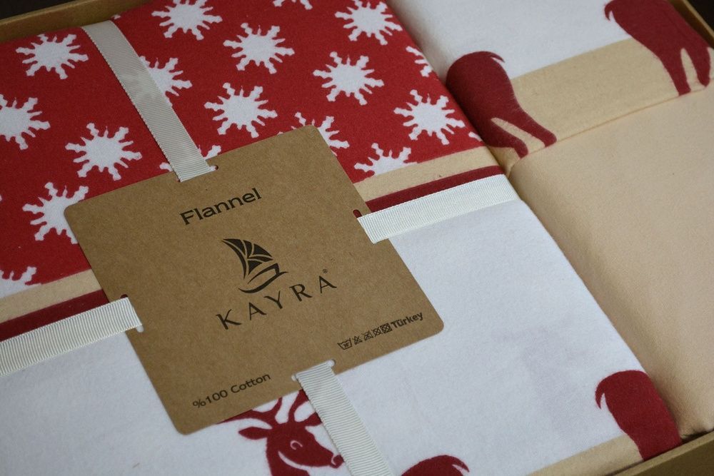 Постільна білизна фланель Kayra Noel Kirmizi