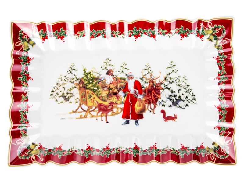 Блюдо порцелянове "CHRISTMAS COLLECTION" 35X23X3,5СМ