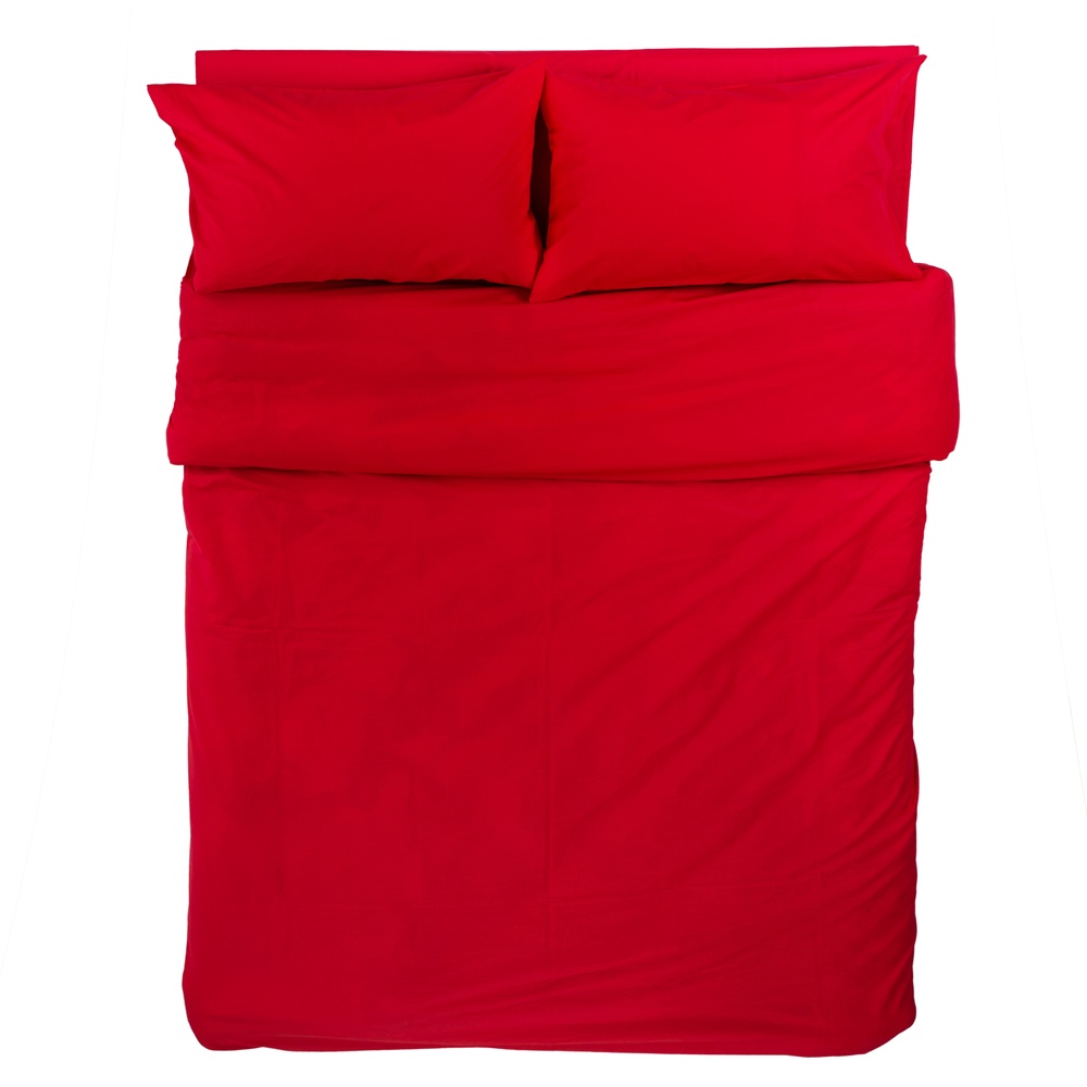 Комплект постільної білизни Antoni Ранфорс Premium Бязь Червоний Сімейний 155х215х2