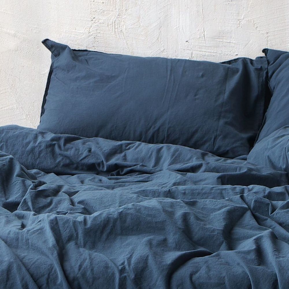 Постільна білизна варена бавовна Limasso Dress Blue Standart