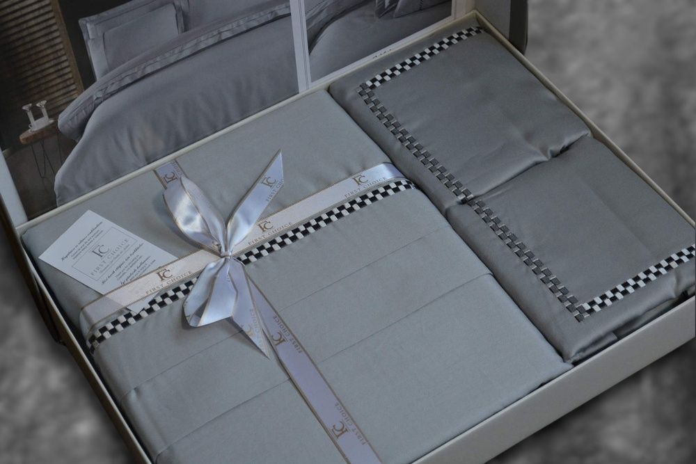 Постельное бельё First Choice сатин V.I.P Satin Moonlight Pierre Grey