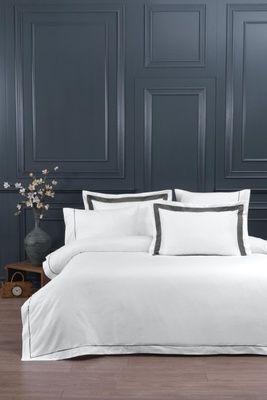 Постільна білизна сатин люкс La Romano Silk Satin Perry Steelgrey