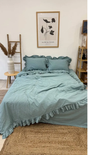 Постельное белье вареный хлопок Limasso Mineral Blue Exclusive
