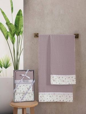 Набір вафельних рушників 2 шт. Moss home Cicek Lila