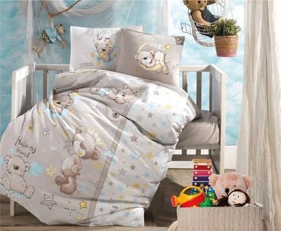 Постельное белье в кроватку Clasy Baby Ranforce Little Bear