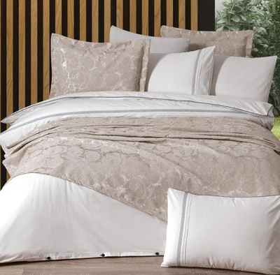 Комплект постельное белье с покрывалом EDANTE FRANCOIS SET BEIGE