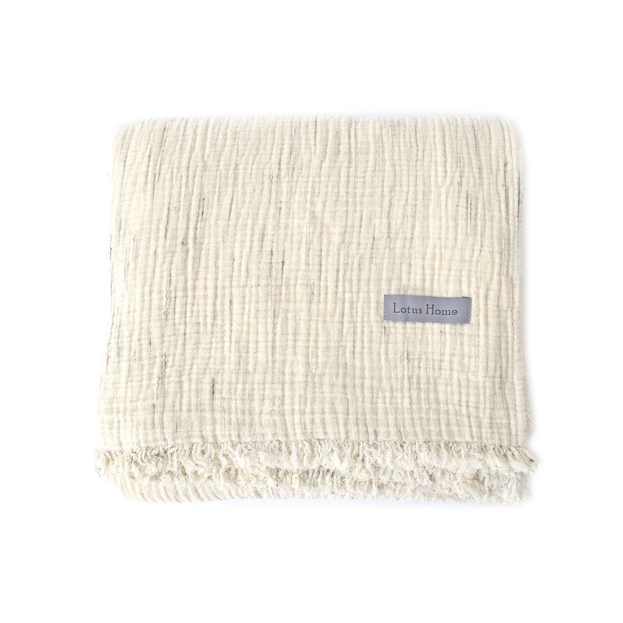 Плед-покривало муслін Lotus Home - Joflim muslin natural rainy day