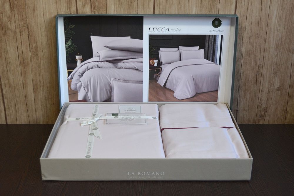 Постельное белье сатин La Romano Premium Lucca Violet