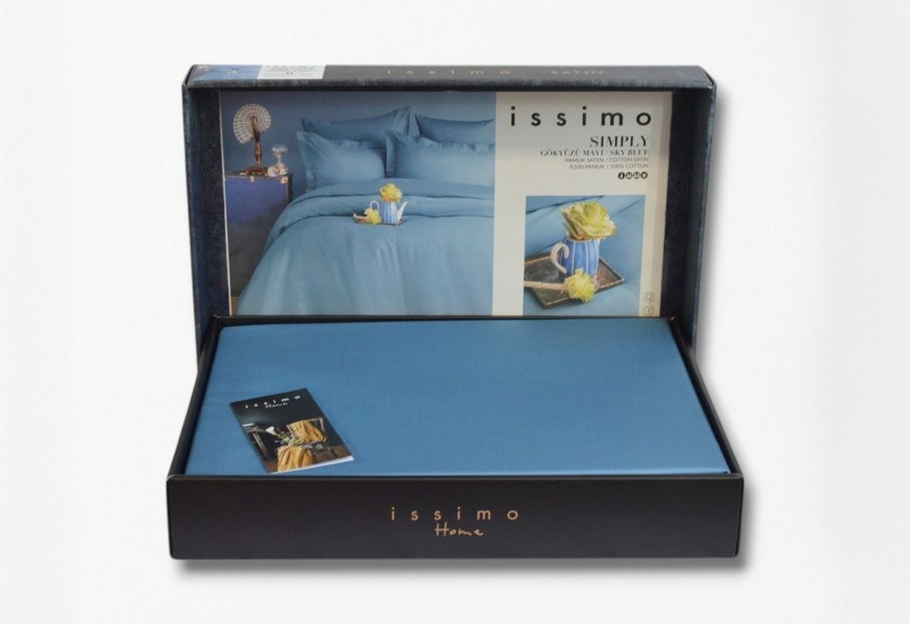 Постільна білизна сатин люкс Issimo Home Simply Satin Sky Blue