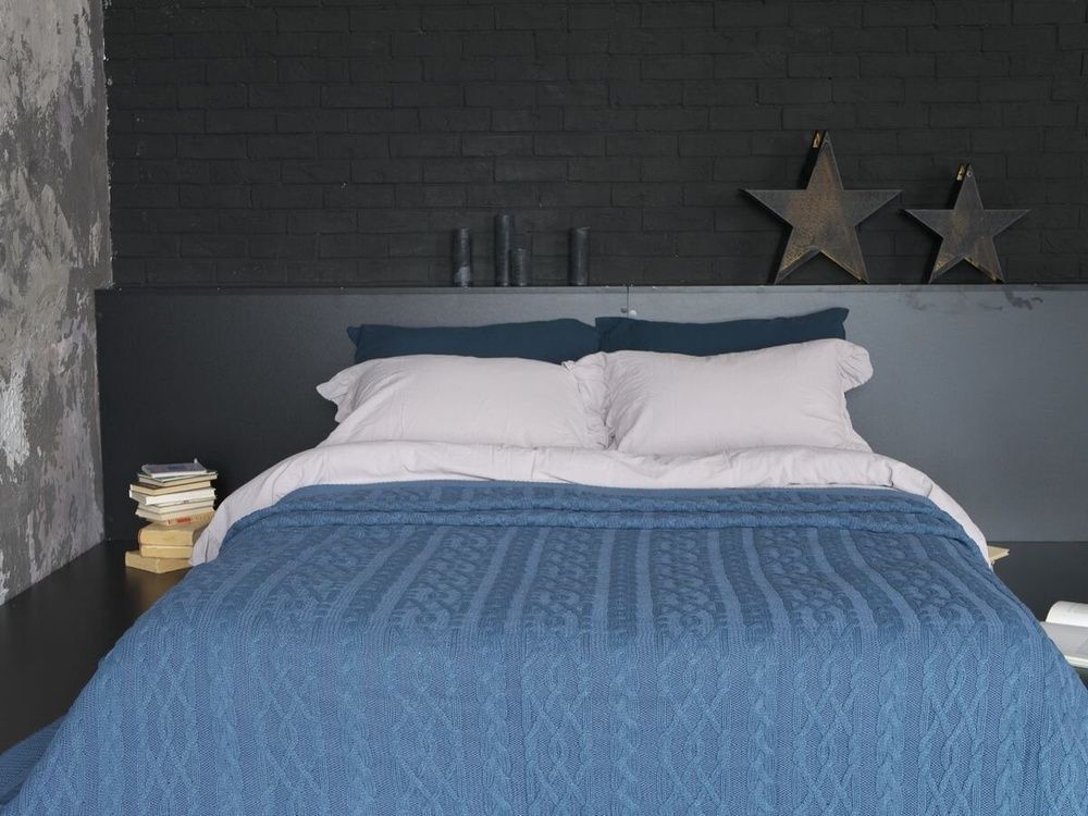 Вязаный плед Betires DOLCE INDIGO