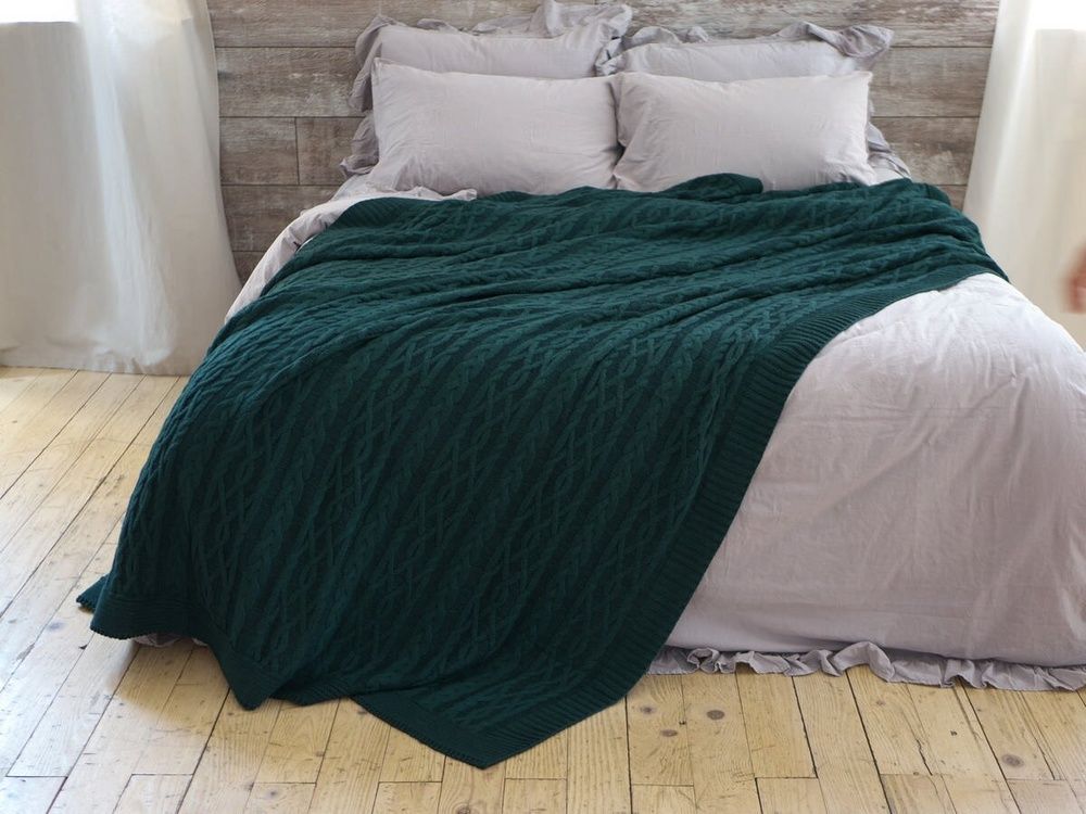 В'язаний плед Betires DOLCE GREEN