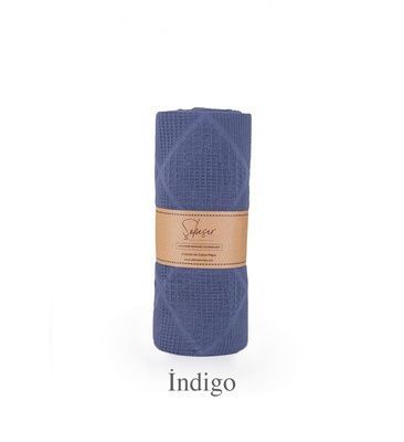 Простирадло-покривало піке Saheser Cotton Pique Lavin Indigo