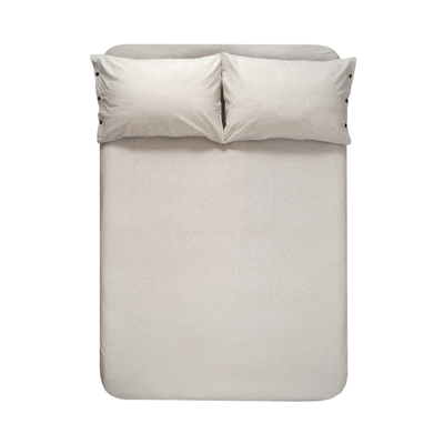 Простирадло з наволочками Lotus Home Washed Cotton - Kahve-bej
