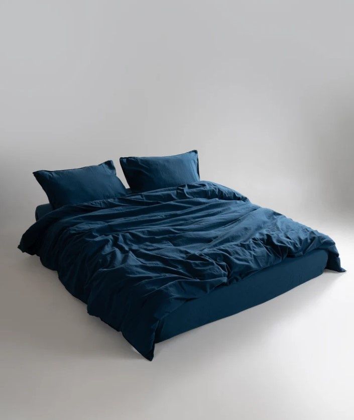 Постільна білизна варена бавовна Limasso Dress Blue Standart