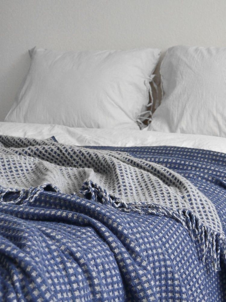 Покривало LA MODNO COSY DARK BLUE - SKY GRAY