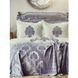 Набор постельное белье с покрывалом + плед Karaca Home - Adrienne gri серый (10предметов)