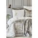Набор постельное белье с покрывалом Karaca Home - Fronda gri серый 1