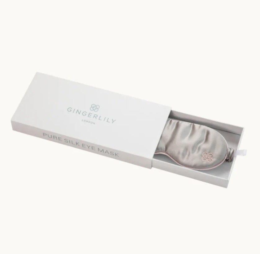Маска для сну з натурального шовку mulberry Gingerlily Grey, Світло-сірий, Маска для сну