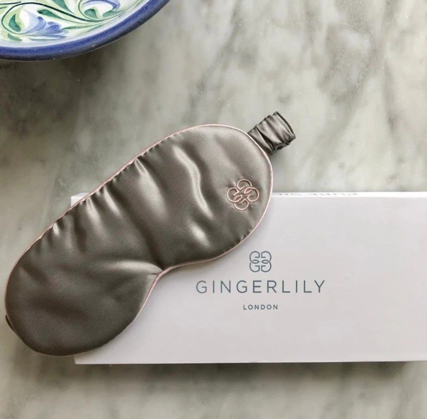 Маска для сну з натурального шовку mulberry Gingerlily Grey, Світло-сірий, Маска для сну