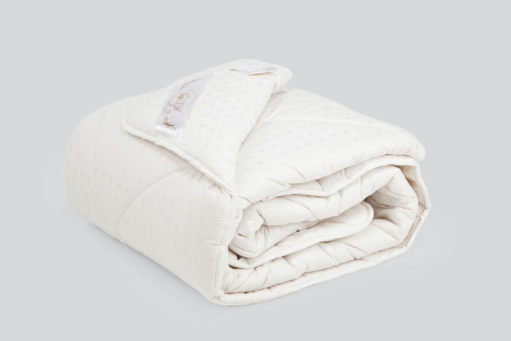 Детское пуховое одеяло в тике Iglen 100% белый пух (зимнее)