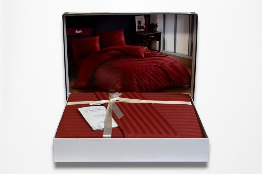 Постельное белье Charlotte Stripe Satin Bordo