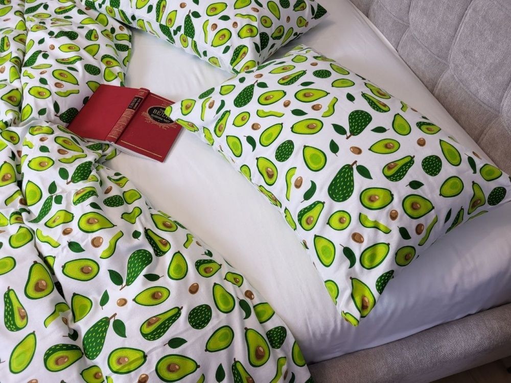 Постельное белье фланель Комфорт текстиль Авокадо/белый, Turkish flannel