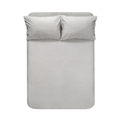 Простирадло з наволочками Lotus Home Washed Cotton - Light antracite
