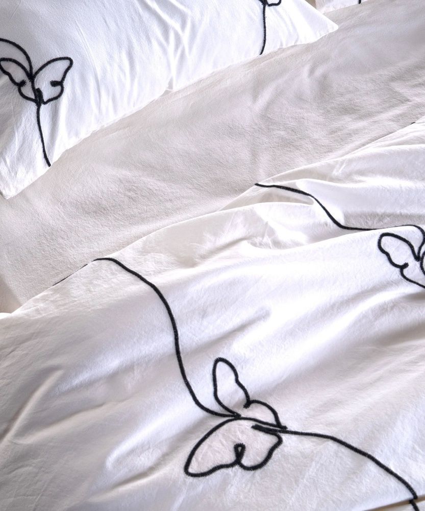Постельное белье вареный хлопок Limasso Butterfly Snow White