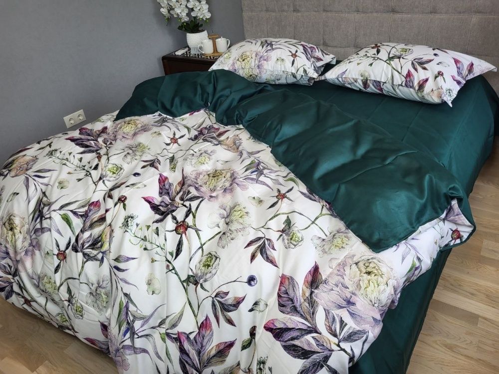 Постельное бельё сатин премиум Комфорт Текстиль PEONIES, Turkish satin