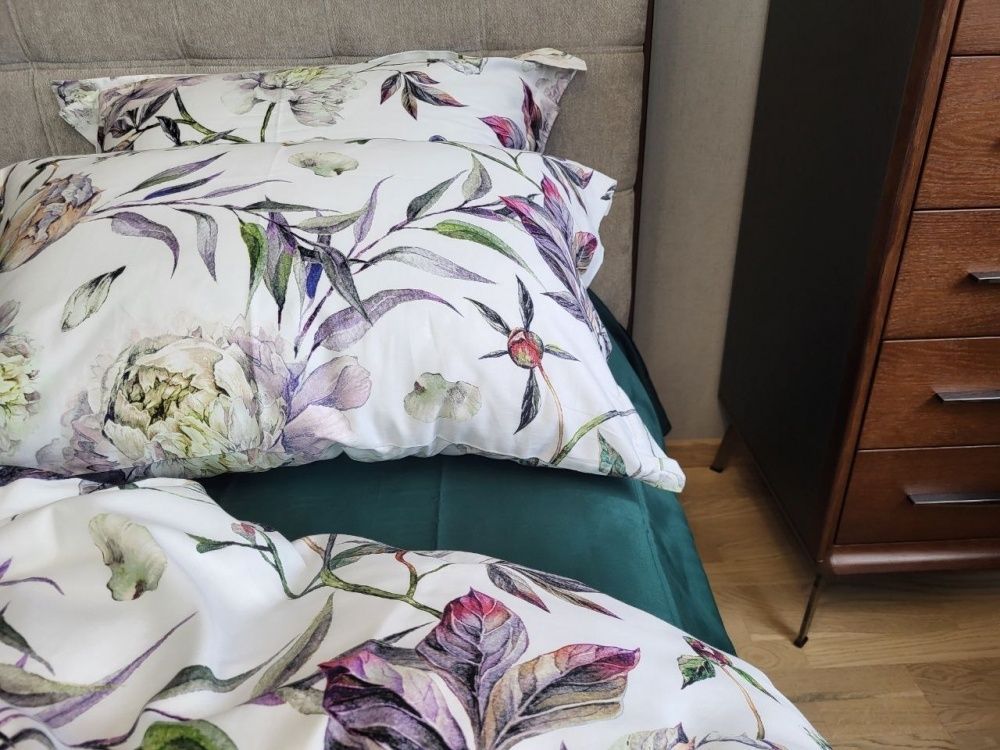 Постельное бельё сатин премиум Комфорт Текстиль PEONIES, Turkish satin
