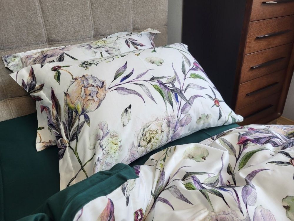 Постельное бельё сатин премиум Комфорт Текстиль PEONIES, Turkish satin