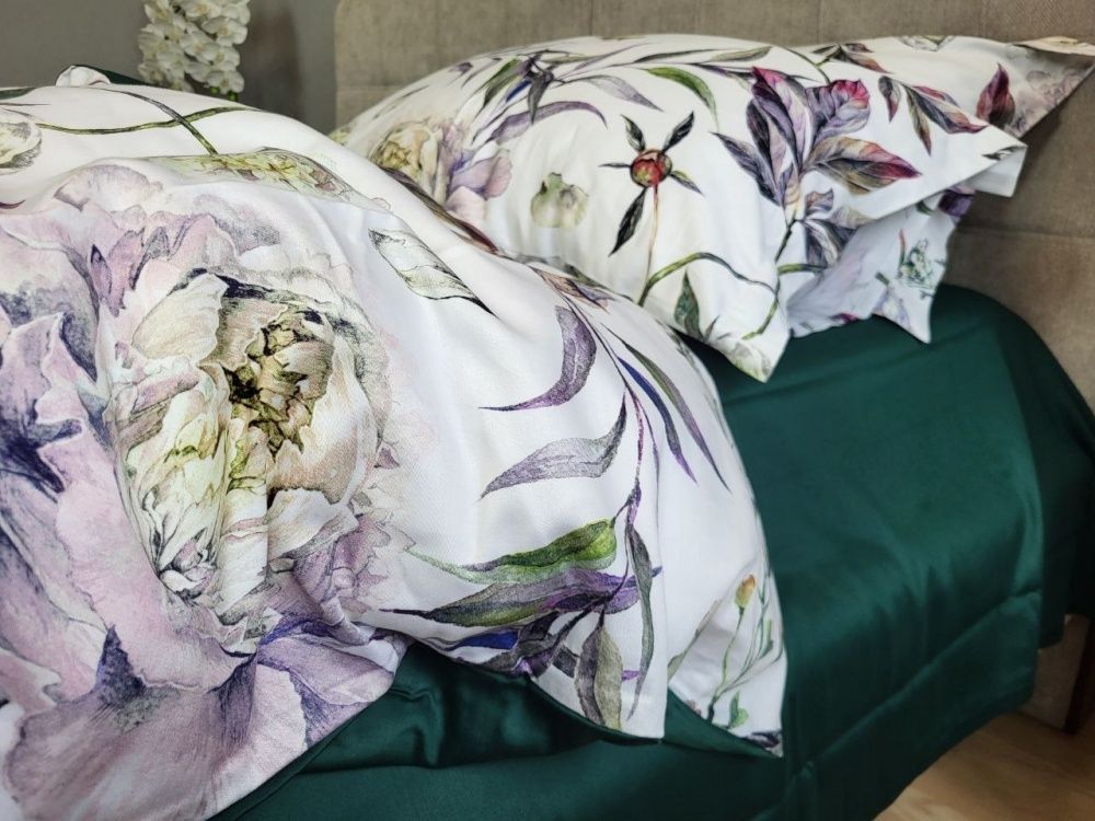 Постельное бельё сатин премиум Комфорт Текстиль PEONIES, Turkish satin
