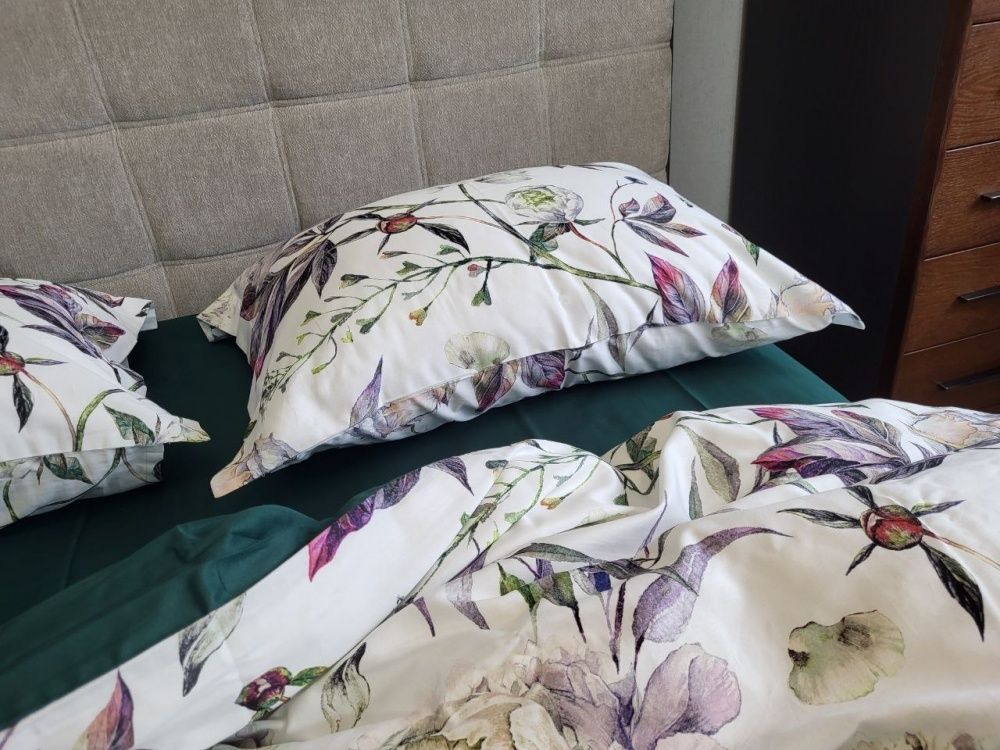 Постельное бельё сатин премиум Комфорт Текстиль PEONIES, Turkish satin