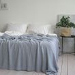 В'язаний плед LaModno WoolCotton Balance Sky Gray