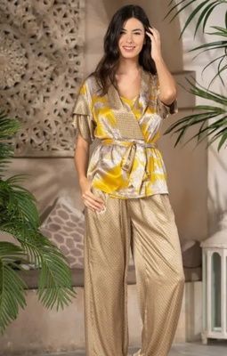 Жіноча шовкова піжама трійка Mia-Amore Амара 7228, L