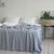 В'язаний плед LaModno WoolCotton Balance Sky Gray