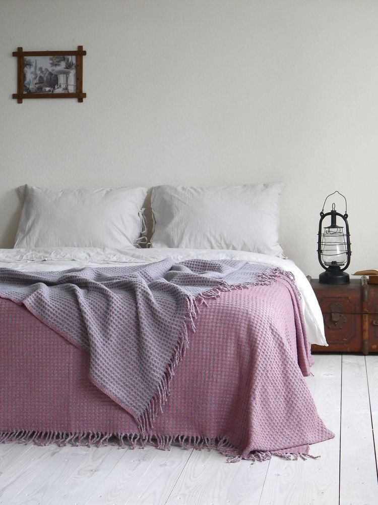 Покривало LA MODNO COSY SKY GRAY - RASPBERRY