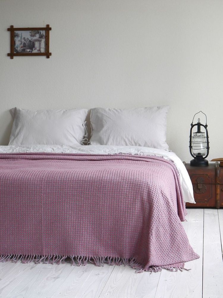 Покривало LA MODNO COSY SKY GRAY - RASPBERRY