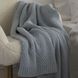 В'язаний плед LaModno WoolCotton Balance Sky Gray 5