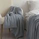 В'язаний плед LaModno WoolCotton Balance Sky Gray 2
